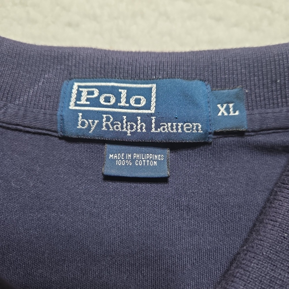 Vintage‎ 90s Polo Ralph Lauren Polo Shirt Mens XL Blue Short Sleeve Soft Cotton - Picture 2 of 6